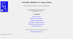 Desktop Screenshot of gardnerbellows.com